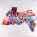 8mm Chiffon Digital Print Custom Design Silk Scarf